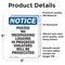 Signmission Posted No Trespassing Logging OSHA Notice Sign, Vinyl Decal, 3.5in W x 5in L, 2PK OS-2PACK-NS-D-35-V-17729 - alternate 6